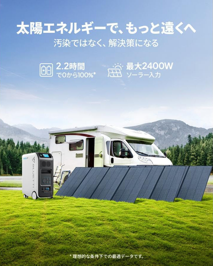 JW002 送料無料【2台セット 自動切替器プレゼント!】BLUETTI EP500Pro 大容量ポータブル蓄電池 容量5120Wh(5kWh)/出力3000W